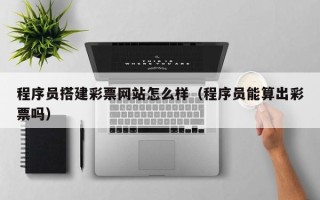 瑞安程序员搭建彩票网站怎么样（程序员能算出彩票吗）